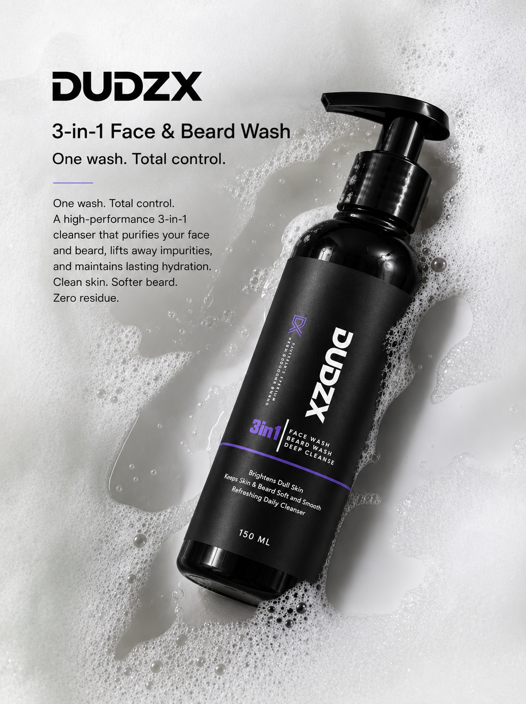 Dudzx 3-in-1 Face & Beard Wash