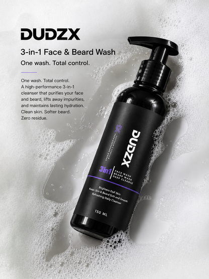 Dudzx 3-in-1 Face & Beard Wash