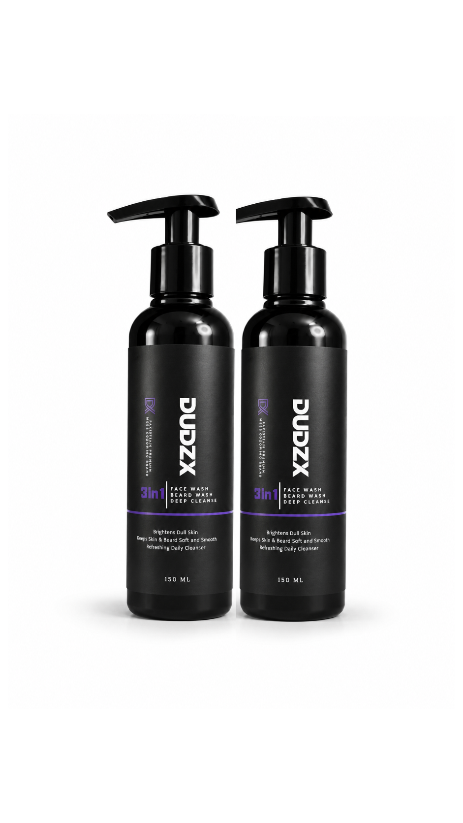Dudzx 3-in-1 Face & Beard Wash 2-Pack Bundle