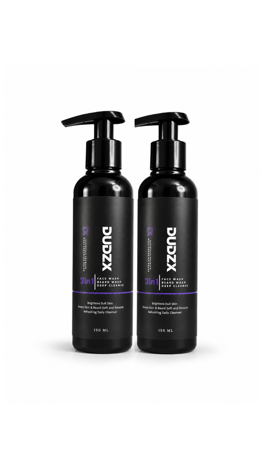 Dudzx 3-in-1 Face & Beard Wash 2-Pack Bundle