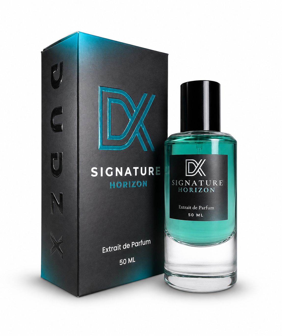 Dudzx Signature Horizon perfume — bottle detail