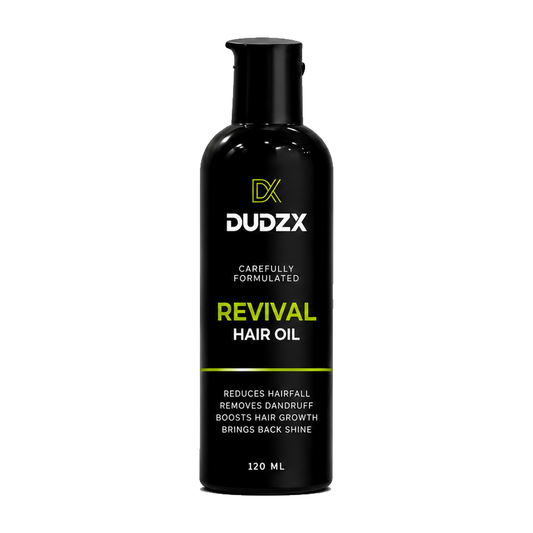 Dudzx Revival Hair Oil 3-Pack Bundle — three hair oil bottles side by side