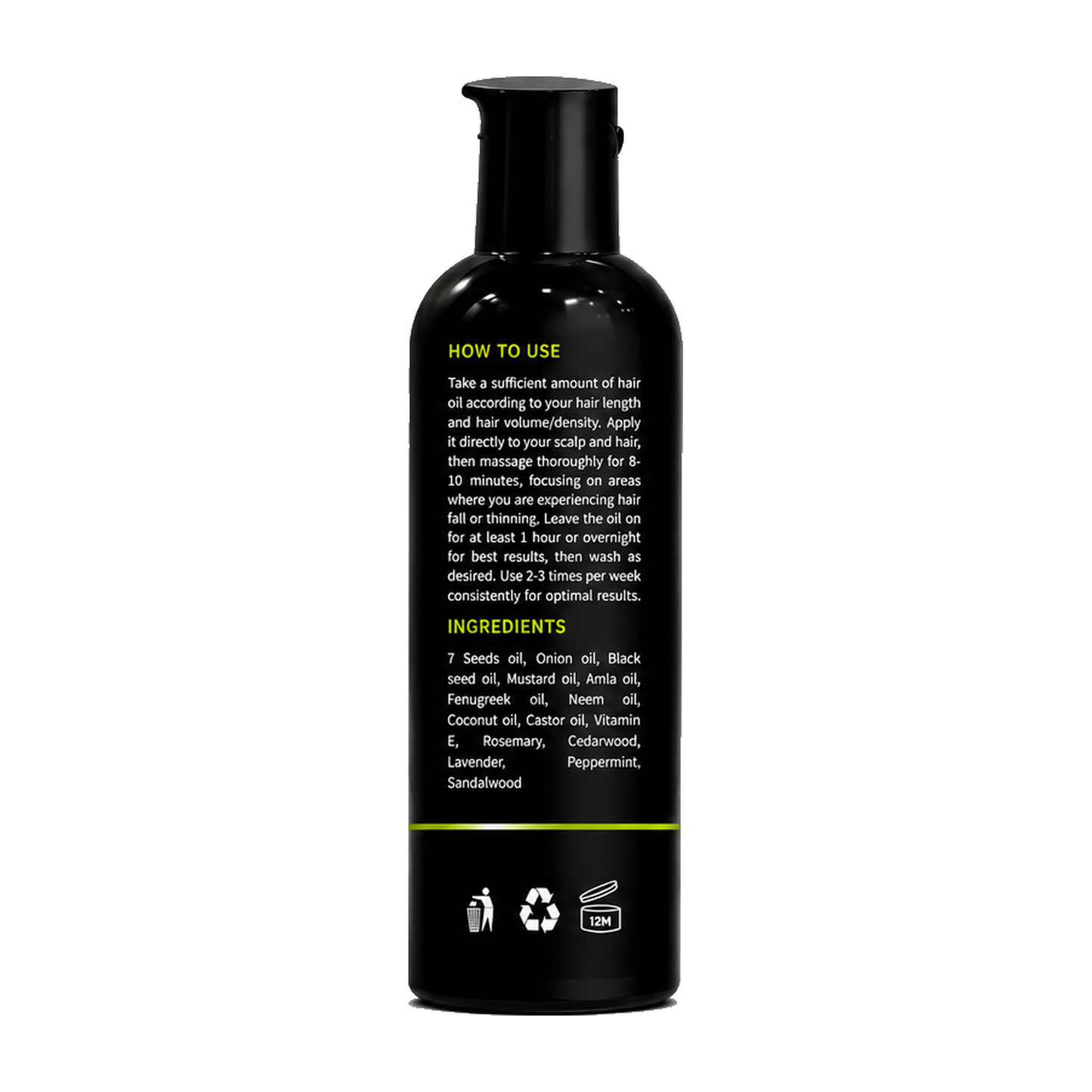 Dudzx Revival Hair Oil back label — herbal hair growth oil ingredients Pakistan