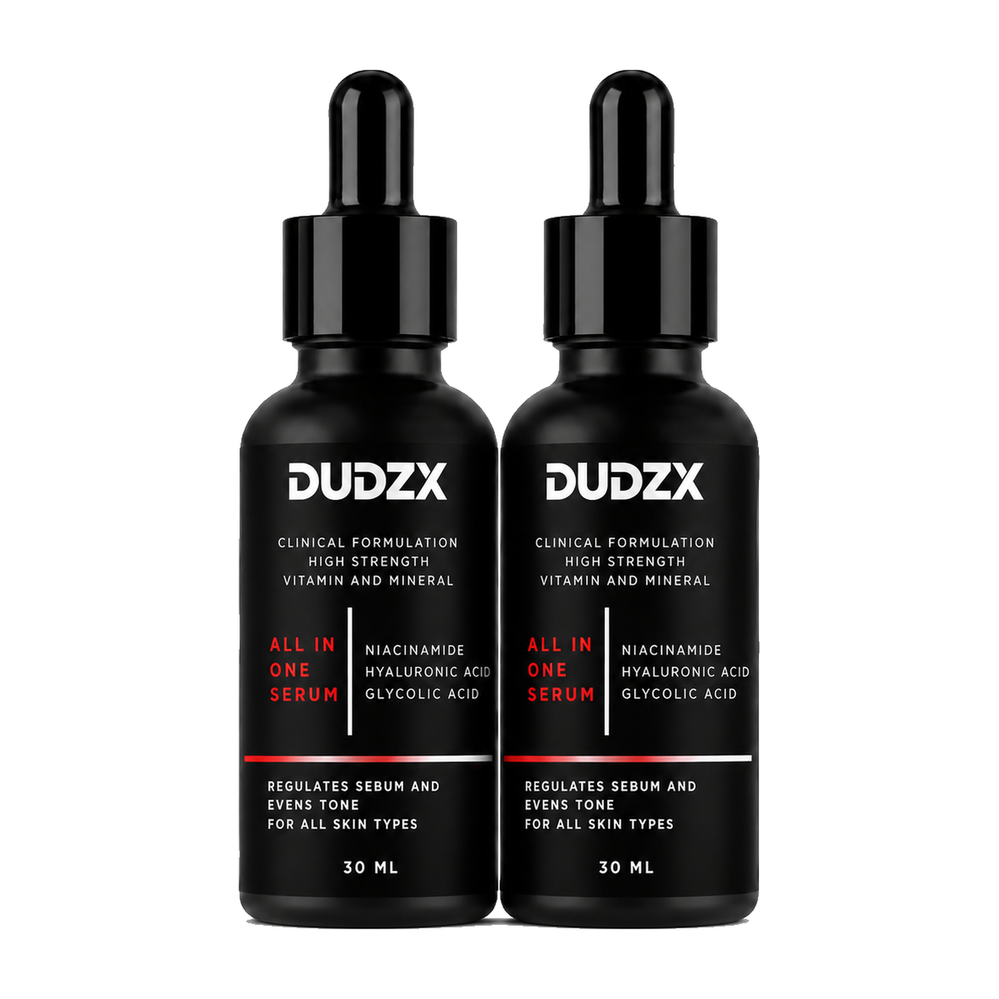 Dudzx All-in-One Serum 2-Pack Bundle — two full-size bottles, men's skincare Pakistan