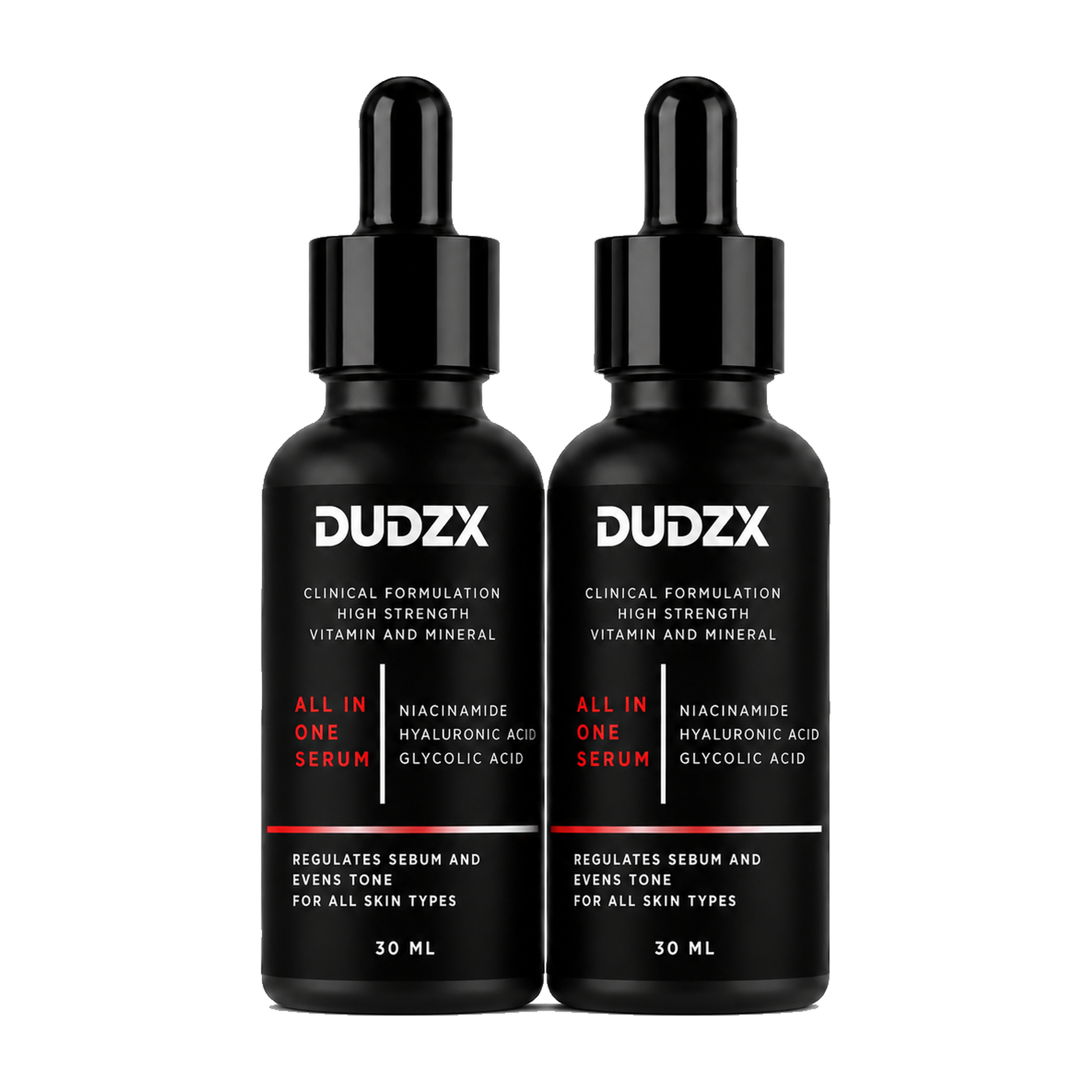 Dudzx All-in-One Serum 2-Pack Bundle — two full-size bottles, men's skincare Pakistan