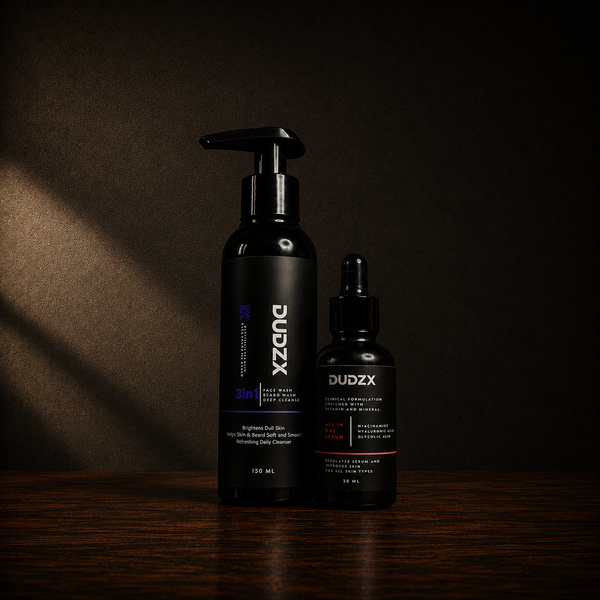 The Skin Routine — Face & Beard Wash + All-in-One Serum